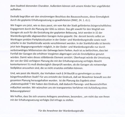 Brief Wardenburg