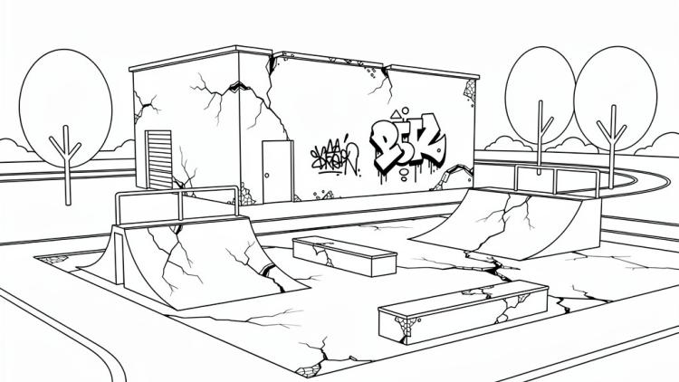 Grafik marode Sporthalle