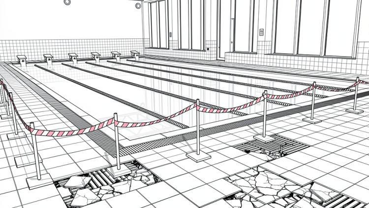 Sizze Beispiel marodes Hallenbad