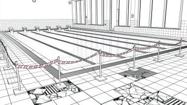 Sizze Beispiel marodes Hallenbad